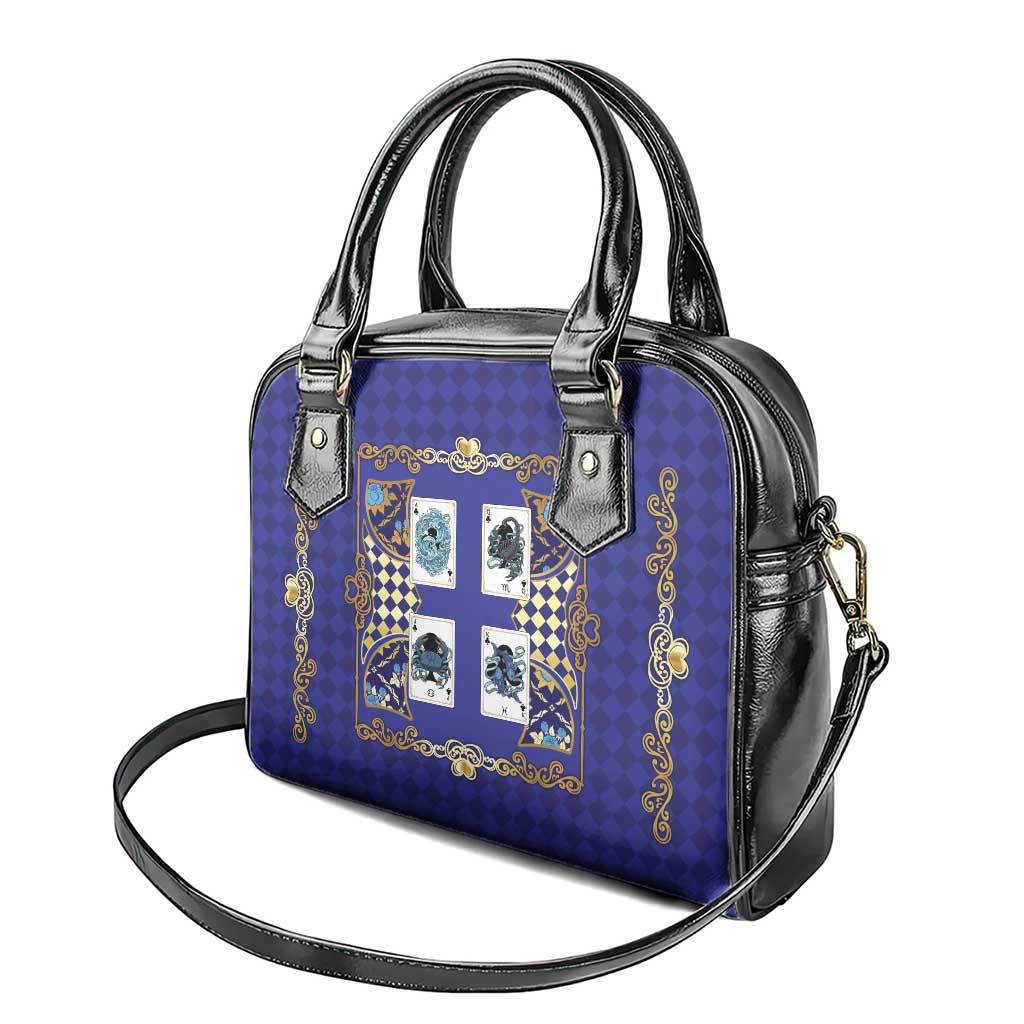 Zodiac Signs Shoulder Handbag The Water Element Baroque Clubs Card