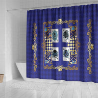 Zodiac Signs Shower Curtain The Water Element Baroque Clubs Card
