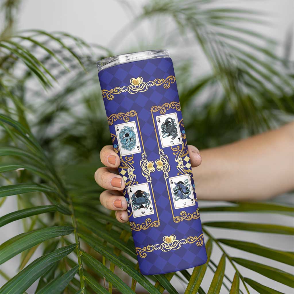 Zodiac Signs Skinny Tumbler The Water Element Baroque Clubs Card