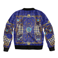 Zodiac Signs Sleeve Zip Bomber Jacket The Water Element Baroque Clubs Card