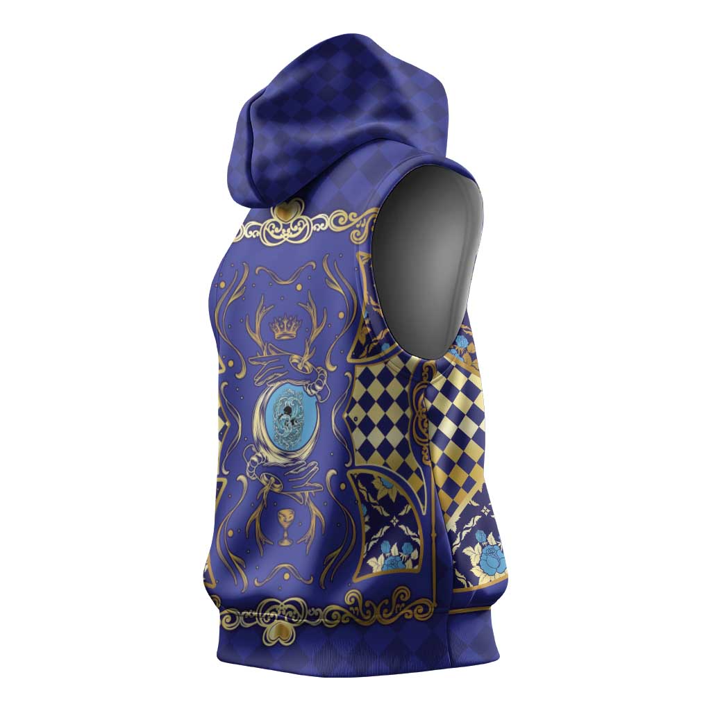 Zodiac Signs Sleeveless Hoodie The Water Element Baroque Clubs Card