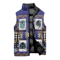 Zodiac Signs Sleeveless Puffer Jacket The Water Element Baroque Clubs Card