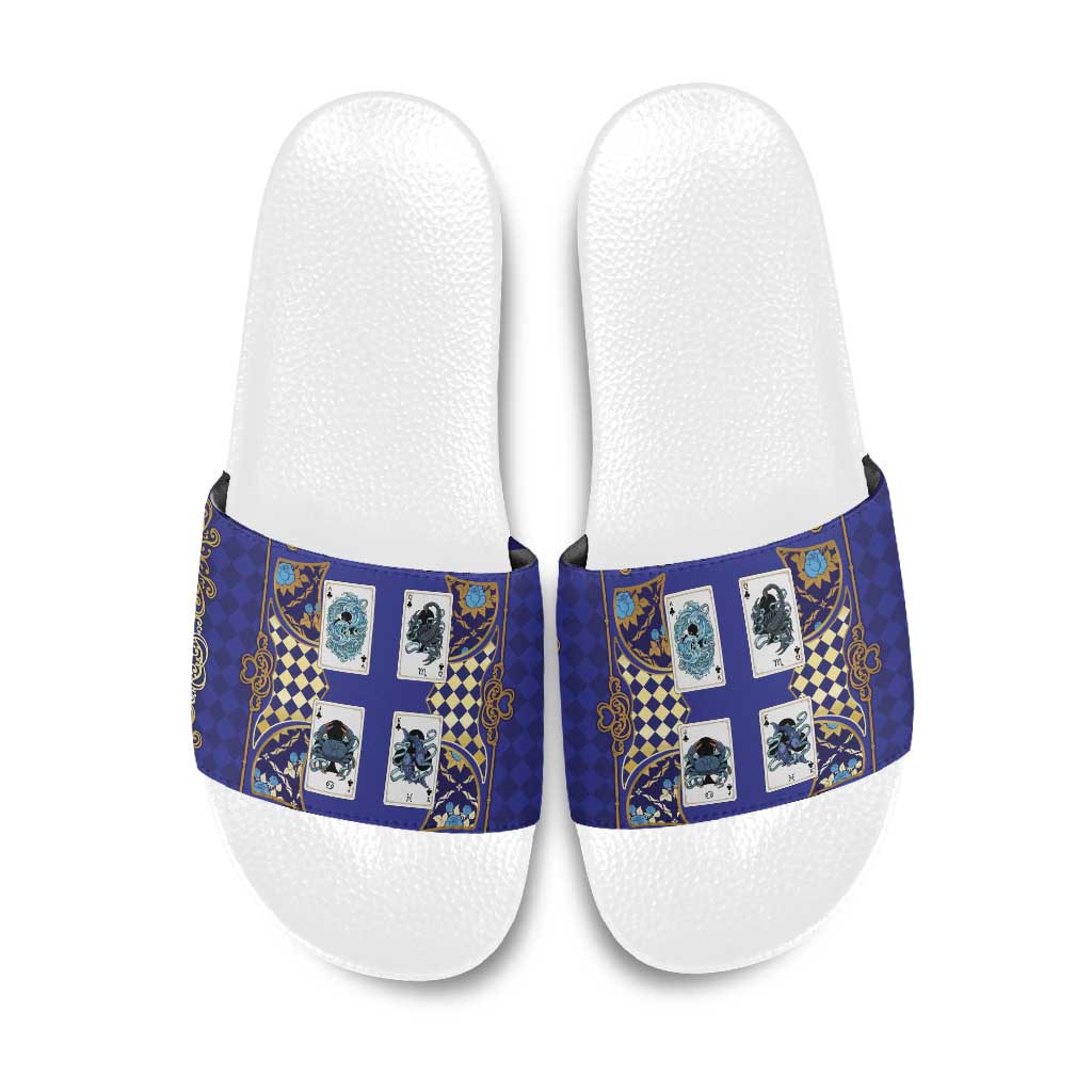 Zodiac Signs Slide Sandals The Water Element Baroque Clubs Card