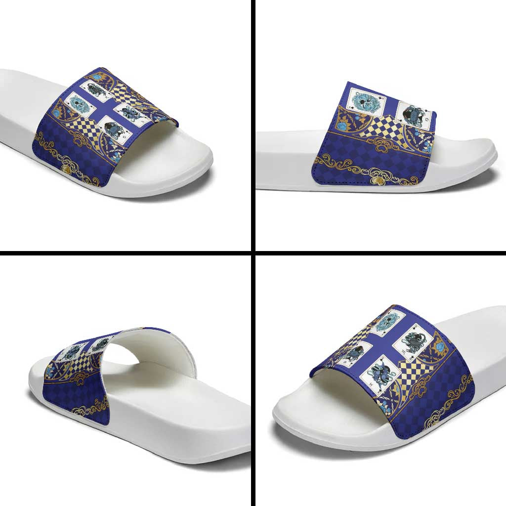 Zodiac Signs Slide Sandals The Water Element Baroque Clubs Card