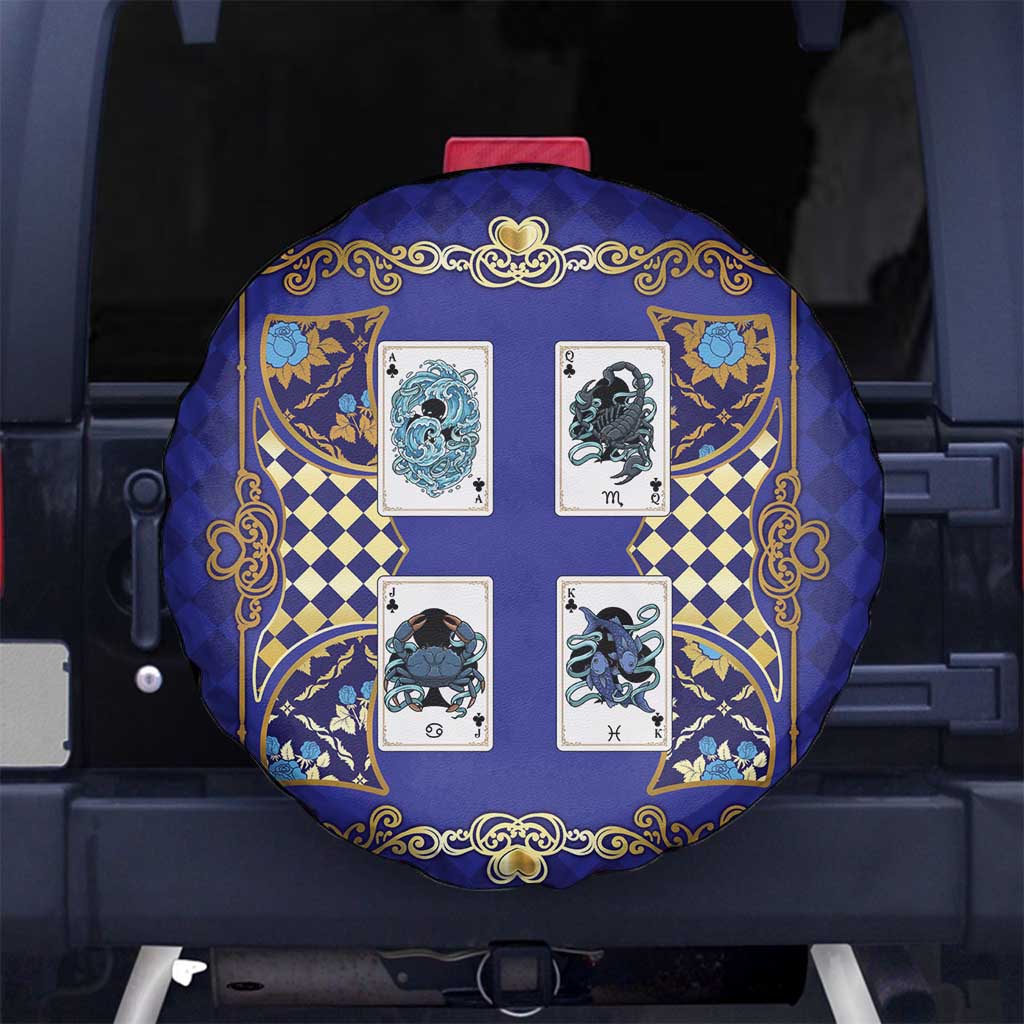 Zodiac Signs Spare Tire Cover The Water Element Baroque Clubs Card