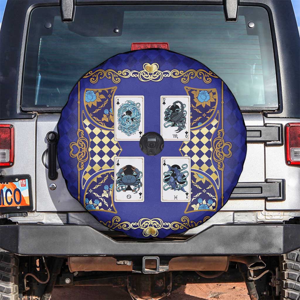 Zodiac Signs Spare Tire Cover The Water Element Baroque Clubs Card