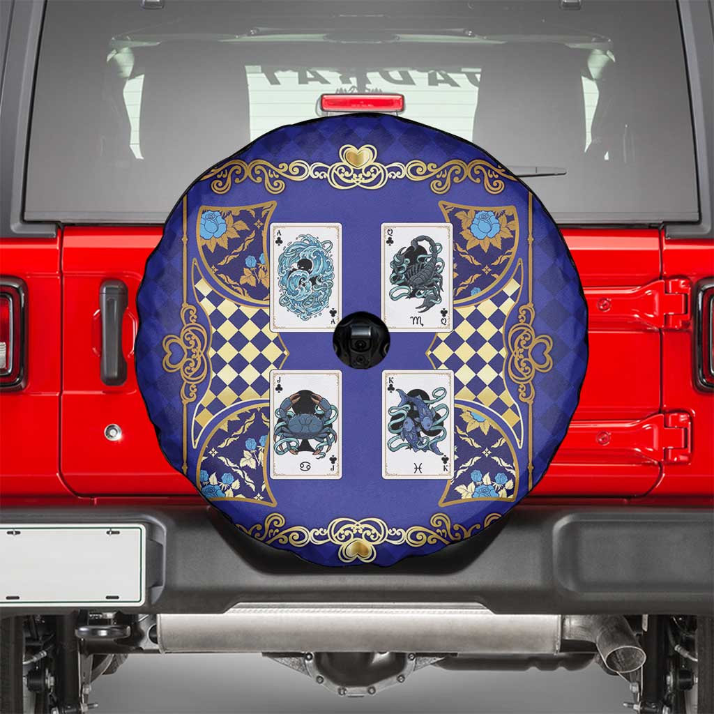Zodiac Signs Spare Tire Cover The Water Element Baroque Clubs Card