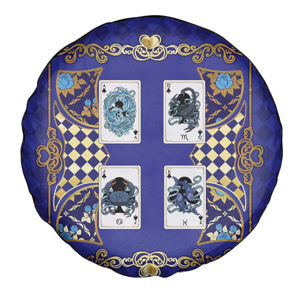 Zodiac Signs Spare Tire Cover The Water Element Baroque Clubs Card