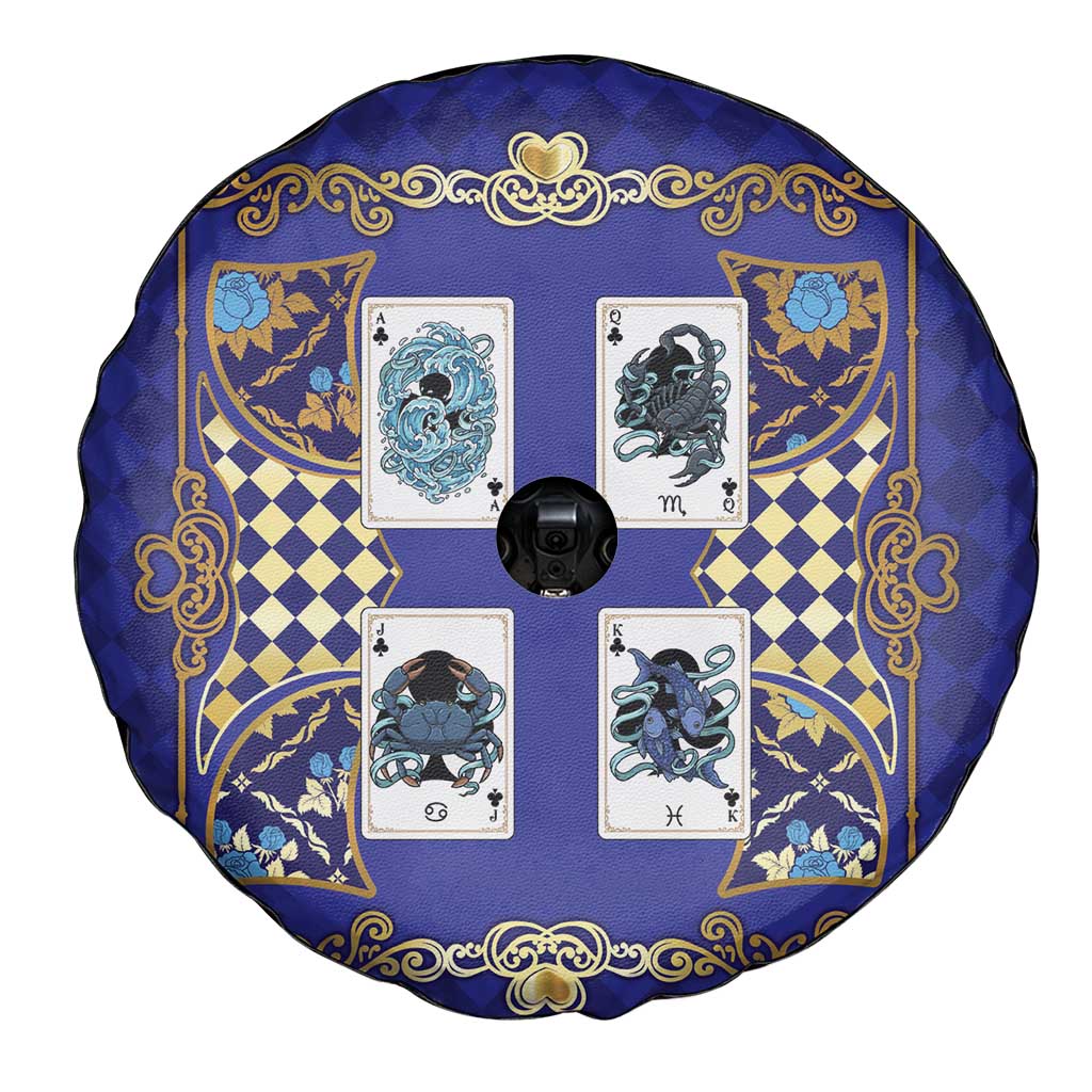Zodiac Signs Spare Tire Cover The Water Element Baroque Clubs Card