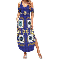 Zodiac Signs Summer Maxi Dress The Water Element Baroque Clubs Card