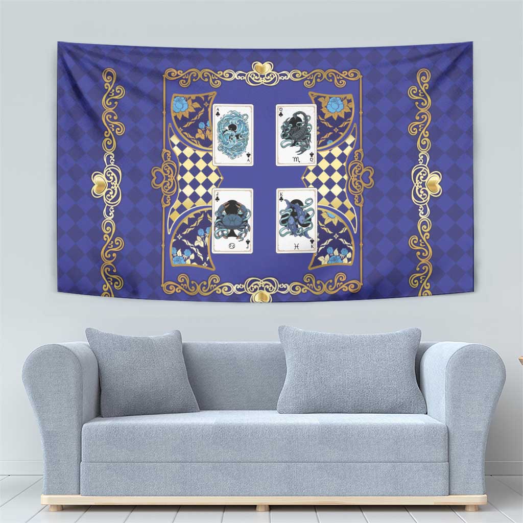 Zodiac Signs Tapestry The Water Element Baroque Clubs Card