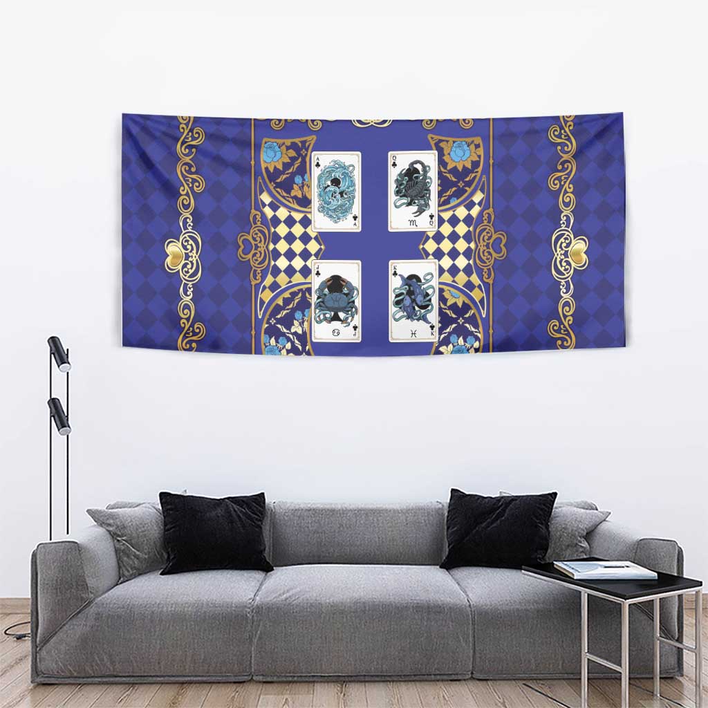 Zodiac Signs Tapestry The Water Element Baroque Clubs Card