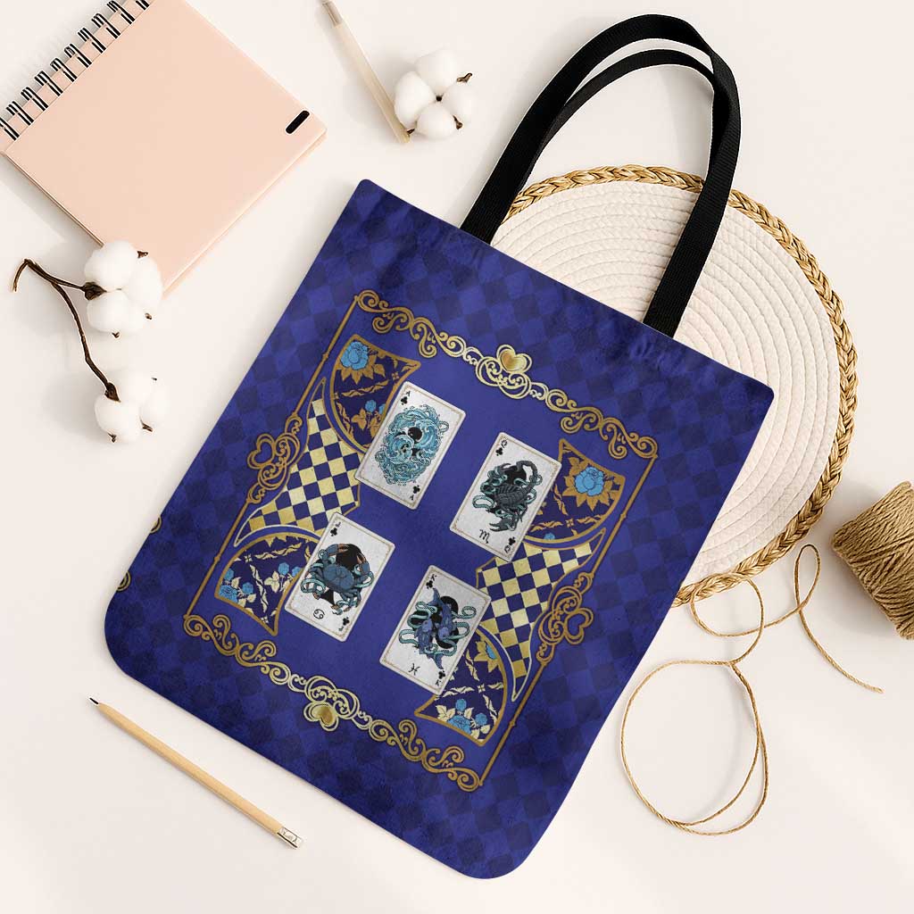 Zodiac Signs Tote Bag The Water Element Baroque Clubs Card