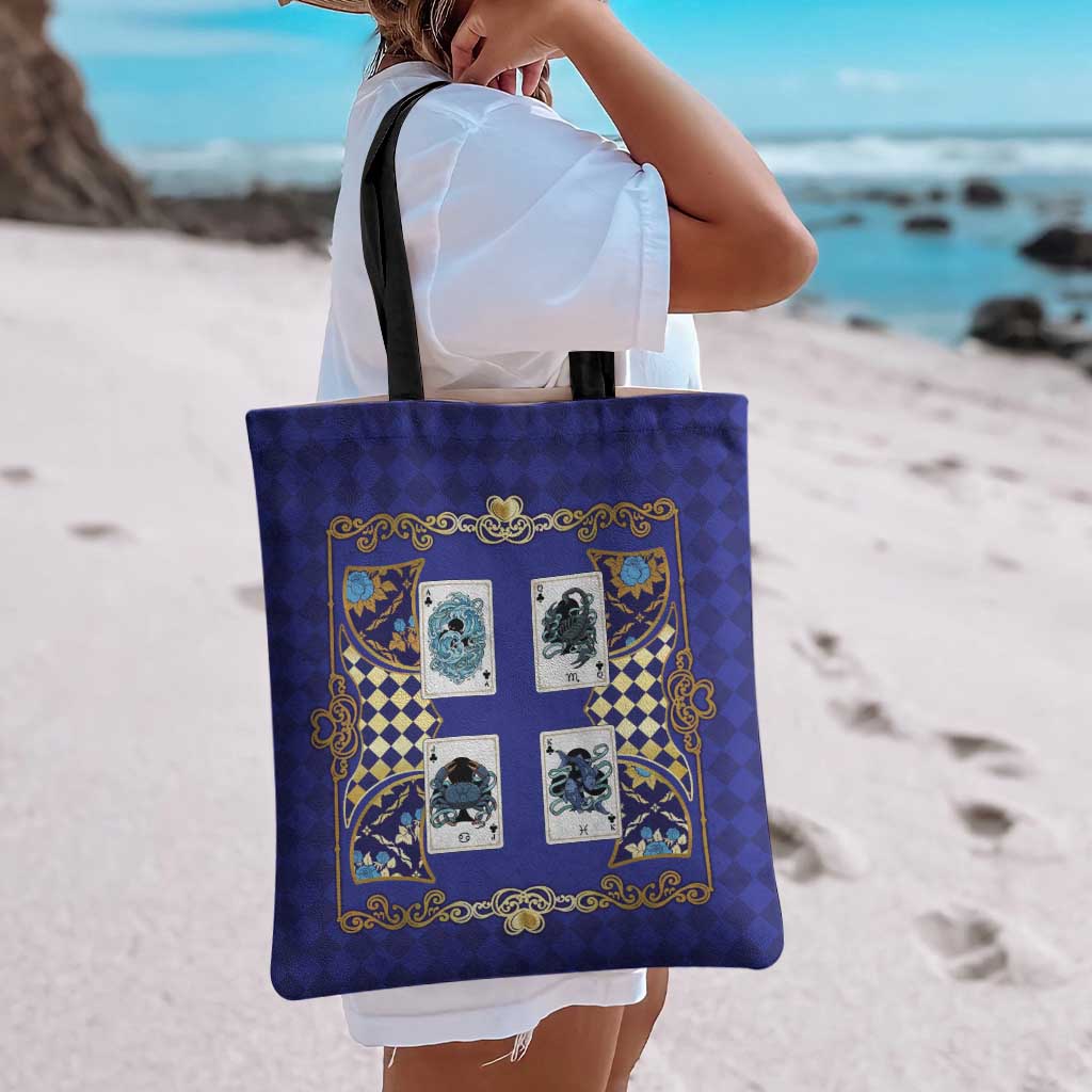 Zodiac Signs Tote Bag The Water Element Baroque Clubs Card