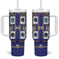 Zodiac Signs Tumbler With Handle The Water Element Baroque Clubs Card