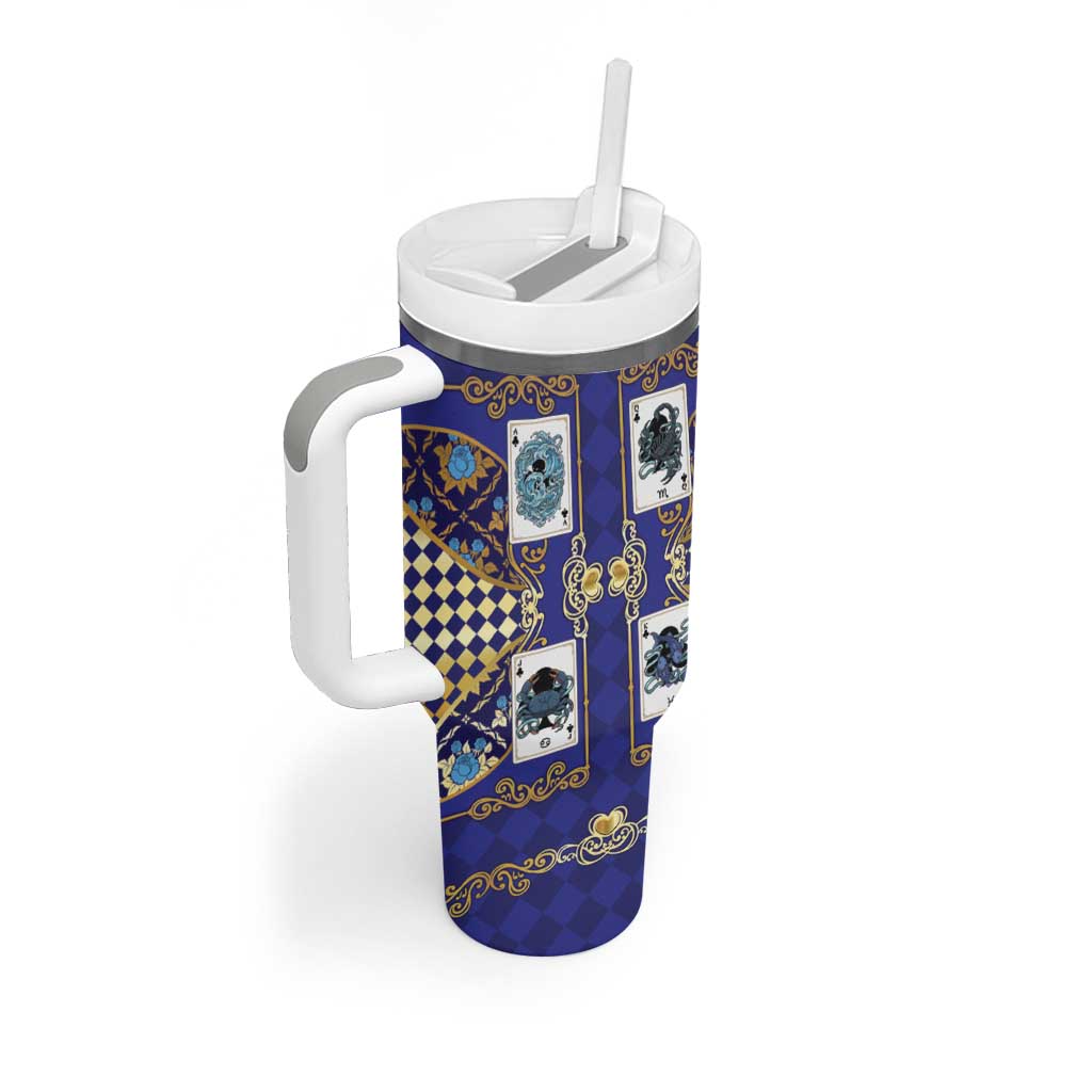 Zodiac Signs Tumbler With Handle The Water Element Baroque Clubs Card
