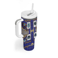 Zodiac Signs Tumbler With Handle The Water Element Baroque Clubs Card