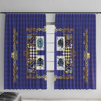 Zodiac Signs Window Curtain The Water Element Baroque Clubs Card