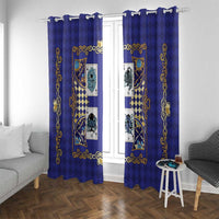 Zodiac Signs Window Curtain The Water Element Baroque Clubs Card