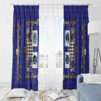 Zodiac Signs Window Curtain The Water Element Baroque Clubs Card
