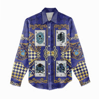 Zodiac Signs Women Casual Shirt The Water Element Baroque Clubs Card