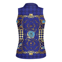 Zodiac Signs Women Sleeveless Polo Shirt The Water Element Baroque Clubs Card