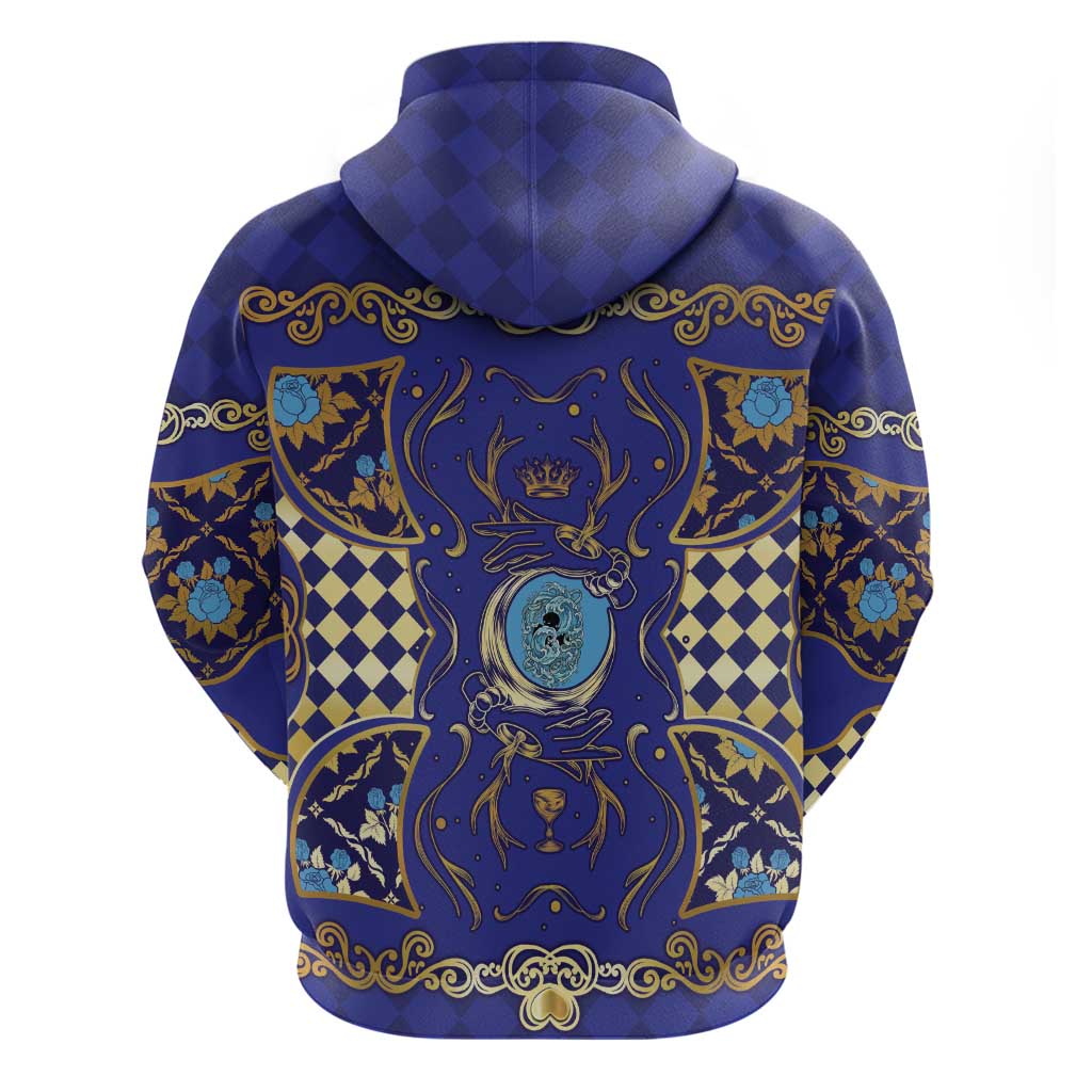 Zodiac Signs Zip Hoodie The Water Element Baroque Clubs Card