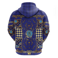 Zodiac Signs Zip Hoodie The Water Element Baroque Clubs Card