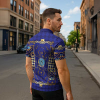 Zodiac Signs Zipper Polo Shirt The Water Element Baroque Clubs Card
