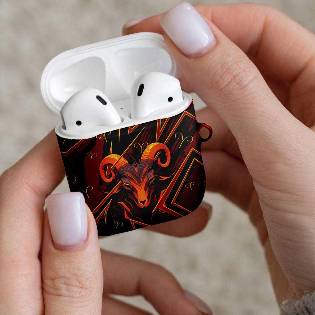 Aries Zodiac AirPods Case With Bold Triangle