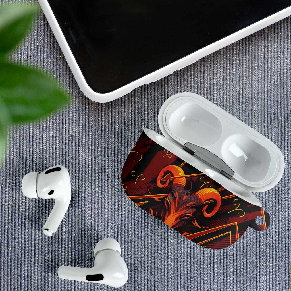 Aries Zodiac AirPods Case With Bold Triangle
