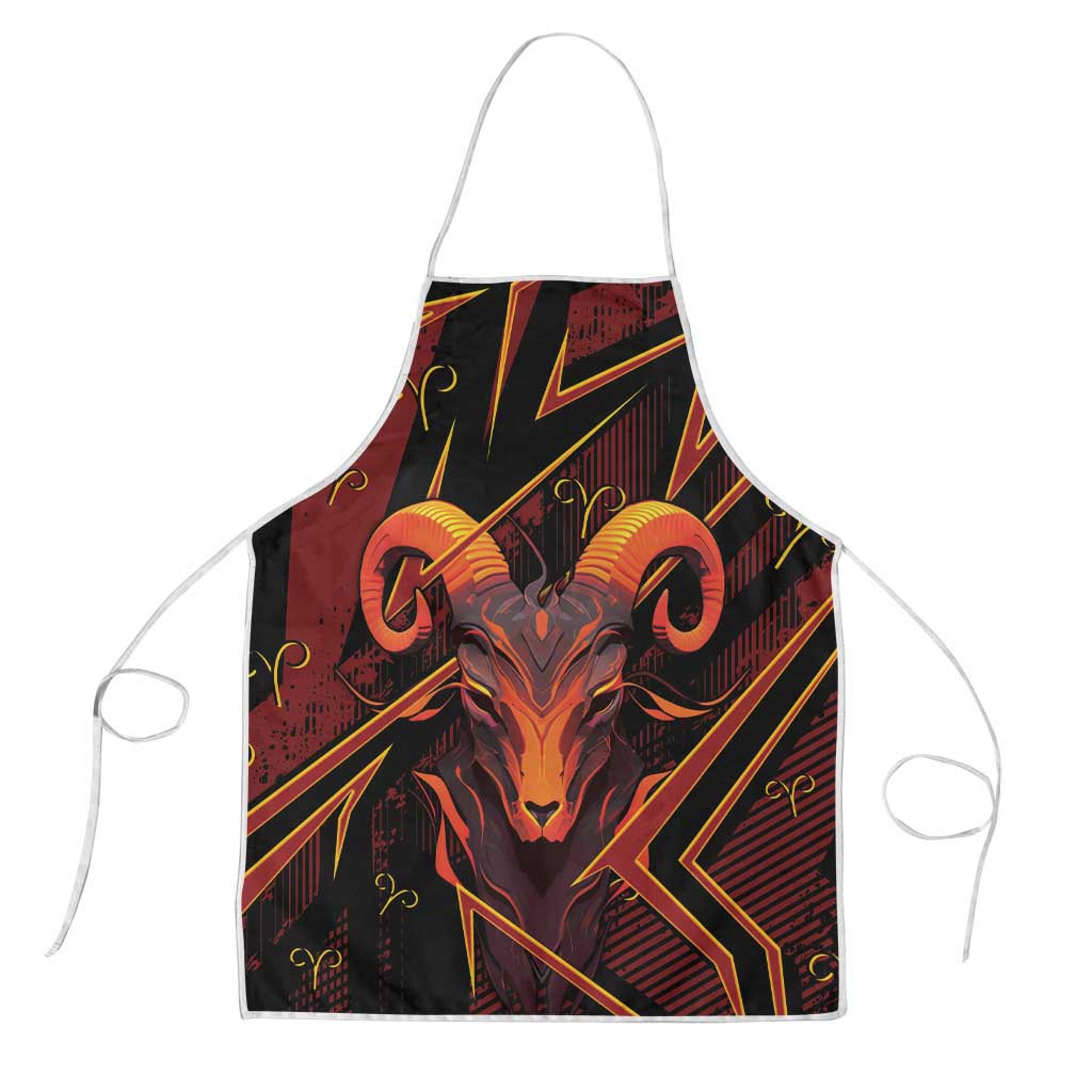 Aries Zodiac Apron With Bold Triangle