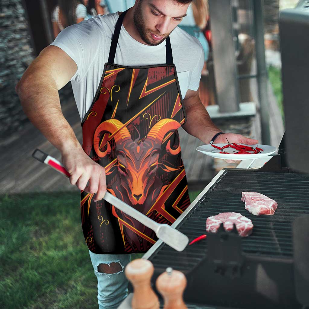 Aries Zodiac Apron With Bold Triangle
