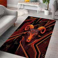 Aries Zodiac Area Rug With Bold Triangle