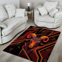 Aries Zodiac Area Rug With Bold Triangle