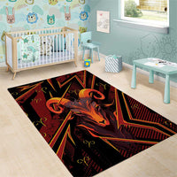 Aries Zodiac Area Rug With Bold Triangle