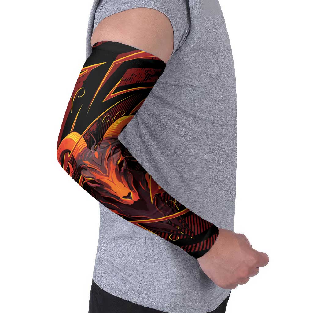 Custom Aries Zodiac Arm Sleeves With Bold Triangle