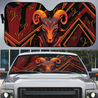 Aries Zodiac Auto Sun Shade With Bold Triangle
