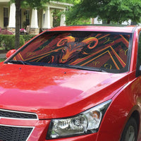 Aries Zodiac Auto Sun Shade With Bold Triangle