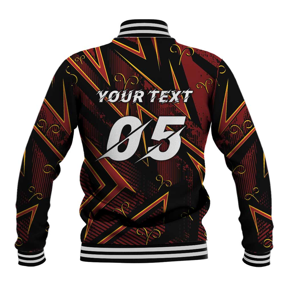 Custom Aries Zodiac Baseball Jacket With Bold Triangle