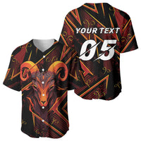 Custom Aries Zodiac Baseball Jersey With Bold Triangle