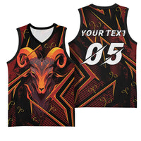Custom Aries Zodiac Basketball Jersey With Bold Triangle