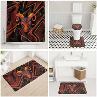 Aries Zodiac Bathroom Set With Bold Triangle