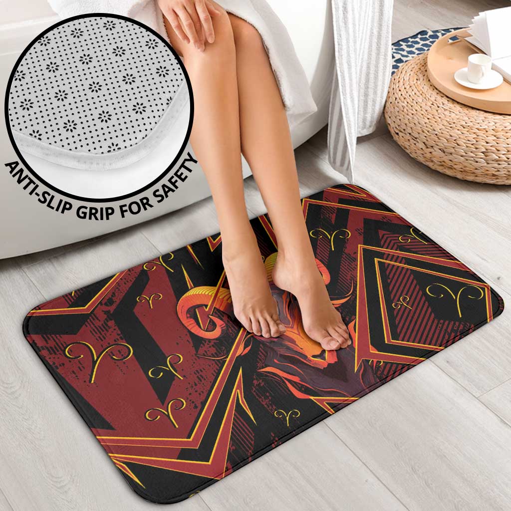 Aries Zodiac Bathroom Set With Bold Triangle