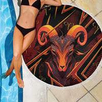 Aries Zodiac Beach Blanket With Bold Triangle
