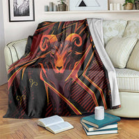 Aries Zodiac Blanket With Bold Triangle