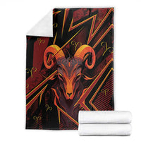 Aries Zodiac Blanket With Bold Triangle
