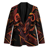 Custom Aries Zodiac Blazer With Bold Triangle