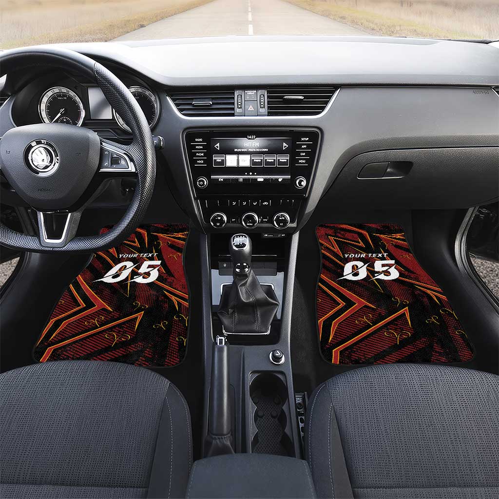 Custom Aries Zodiac Car Mats With Bold Triangle