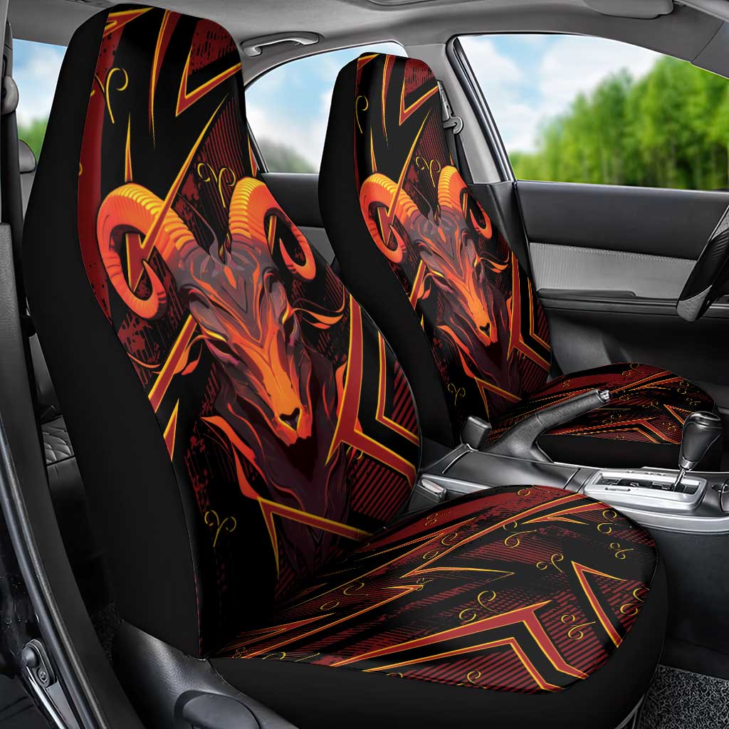 Aries Zodiac Car Seat Cover With Bold Triangle